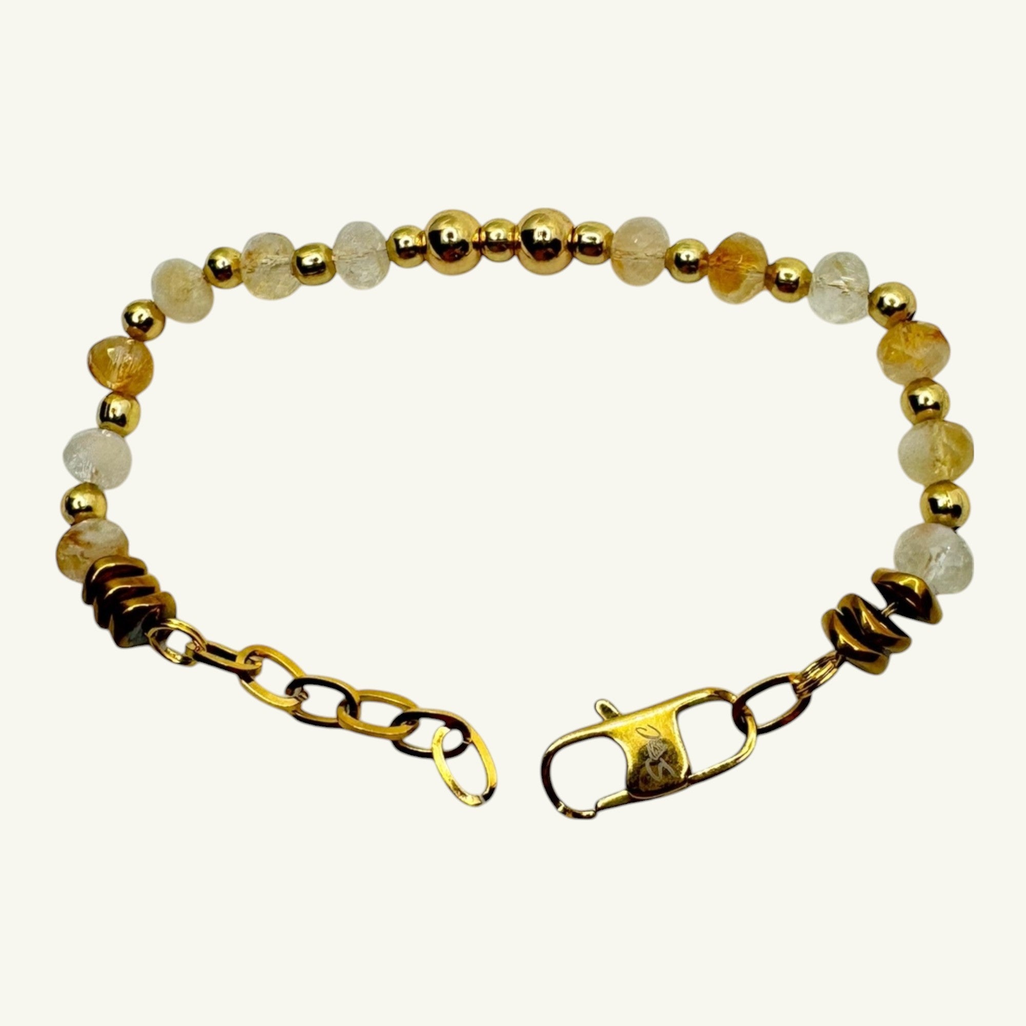 Bracciale quarzo citrino Sharifa Crystals